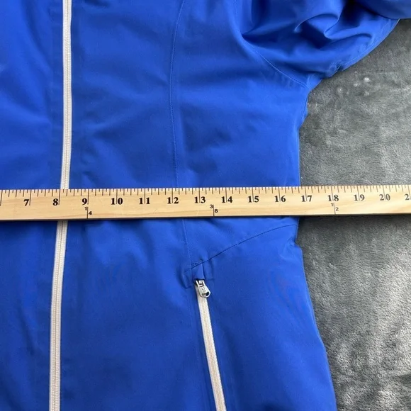 Spyder Jacket Women’s 4 Spring Full Zip Hooded Performance Lined Gorp White Blue - Picture 12 of 16